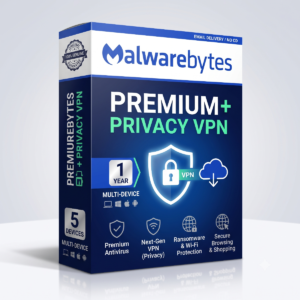 Malwarebytes Premium + Privacy VPN – 1-Year, 5 Devices