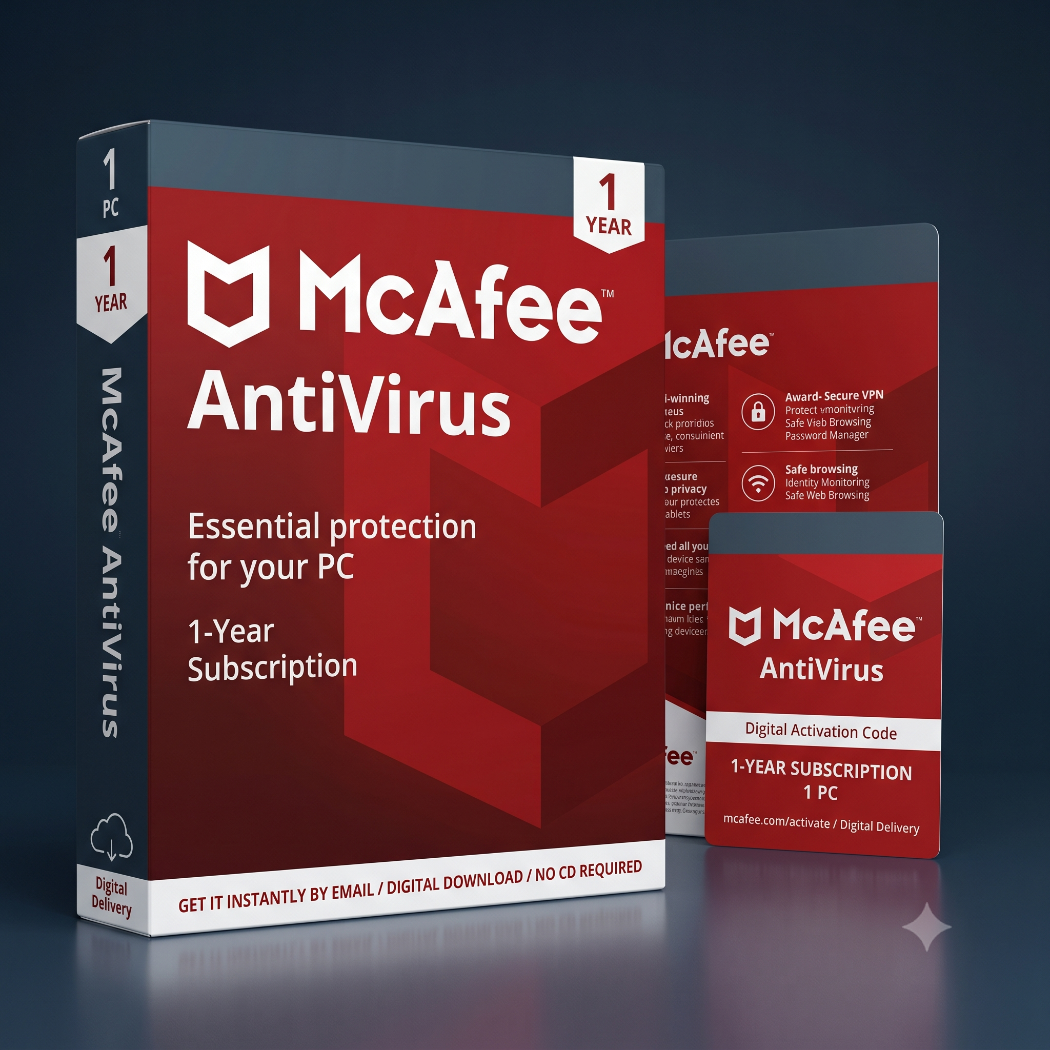 McAfee AntiVirus – 1-Year, 1 PC
